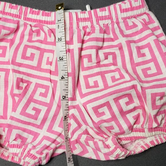 Mud Pie Baby Girl's Pink Monkey Embroidered Shorts Size 0-12 Months Cute Fun - Picture 7 of 8